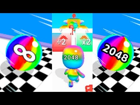 Ball Run Infinity vs Ball Run 2048 : Merge Number vs Man Runner 2048 : Run and Merge 6 December 2023