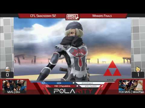CFL Smackdown 92 WiiU - MVG Dyr (Sheik) vs FOX MVG Mew2king (Cloud) - Winners Finals