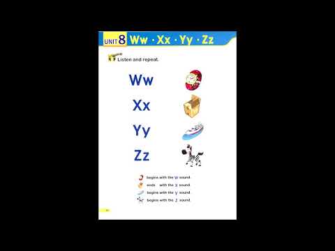 page  56  smart  phonics 1 unit 8   w   x  y  z #SmartPhonics1