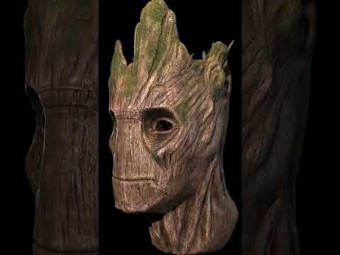 Texturing Groot #groot #guardiansofthegalaxy #3d #blender
