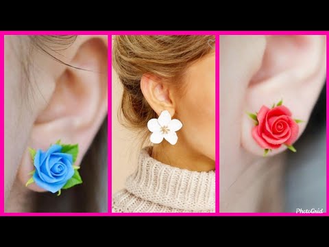Creative polymer clay stud earings designs for girls