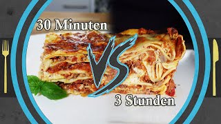 schnelle 30 min One-Pot Lasagne *VS* kein Stress kochen Lasagne Rezept