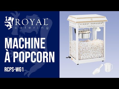 Vidéo - Machine à popcorn - Coloris blanc et or