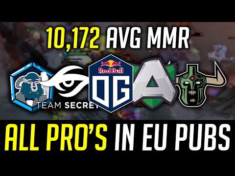 Most Intense EU pubs ever - 10,000+ Avg MMR Game - ALLSTAR DOTA 2