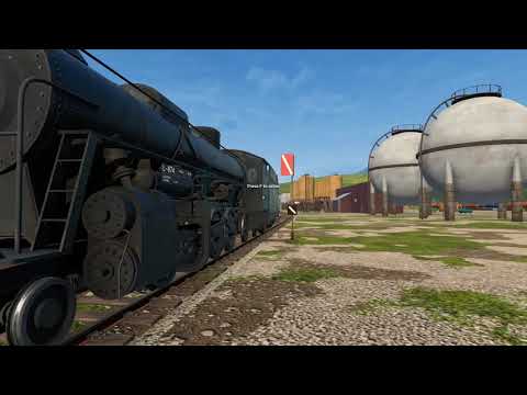 Derail Valley - SH-282 - Steam Train - Oil Well North to Harbour Town - 100+kph - FullFruntall