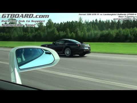 Ferrari F599 GTB F1 Vs Lamborghini Gallardo LP560 4