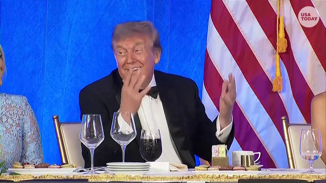 Trump reacts to White House Correspondents' Dinner award for reporting on Epstein relationship