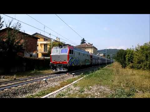 E.652 MIR IN TRANSITO VELOCE CON TRAMOGGE CEMENTO A ROCCAVIONE (CN) GIOV. 30 - 8 - 2018
