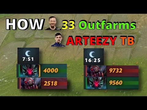 How 33neta Out farms ARTEEZY Terrorblade without a Single Kill. The Best Farming Pattern in dota 2