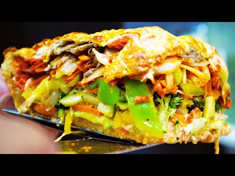 MEXICAN STUFFED CALZONE 🍕 Mexican Food • No Talk + No Music ft. No Manches • Qué Rico