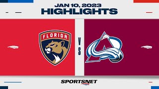 NHL Highlights | Panthers vs. Avalanche - January 10, 2023