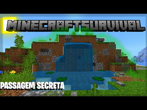 PASSAGEM SECRETA NA CACHOEIRA - Minecraft Survival #22