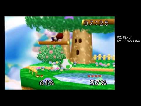 Pjojo (Mario) vs Fireblaster (Yoshi)