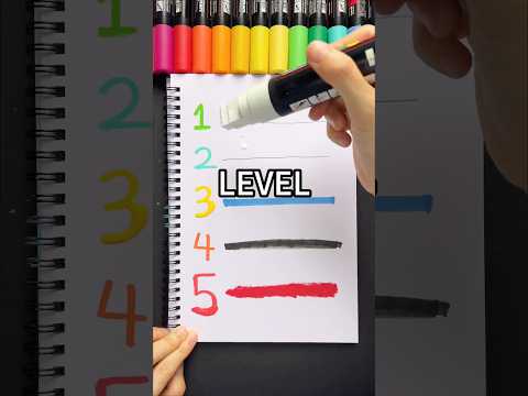 World s STRONGEST marker VS 5 levels #art #short #drawing #markers #satisfying #posca