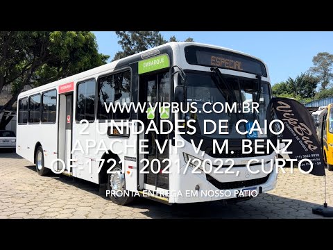 Caio Apache Vip V, M. Benz OF-1721, 2021/2022, curto. R$580.000,00. Vip Bus.