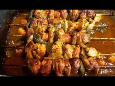 Honey & mustard Chicken kebabs