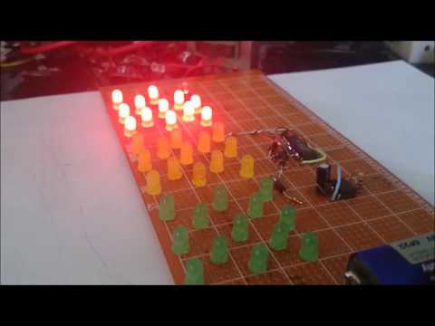 81 LED chaser using double IC 4017