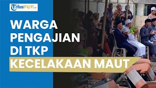 Warga Gelar Doa Bersama di Lokasi Kecelakaan Maut di Ciater Subang yang Sebabkan 11 Orang Meninggal