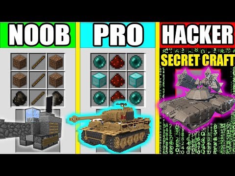 Minecraft - NOOB vs PRO vs HACKER : SUPER TANK CRAFTING Challenge in Minecraft Animation