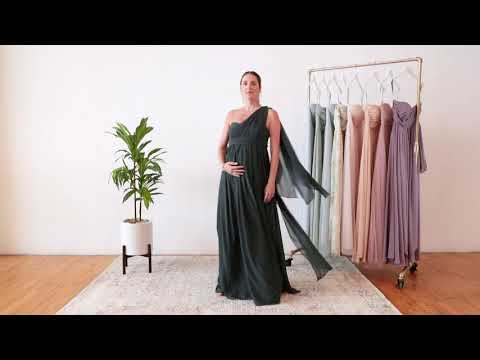 The Cerise | How to Wear and Tie this Jenny Yoo Convertible Chiffon Bridesmaid Dress