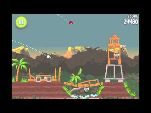 Angry Birds Rio Level 20 (4-5) Jungle Escape 3 Star Walkthrough