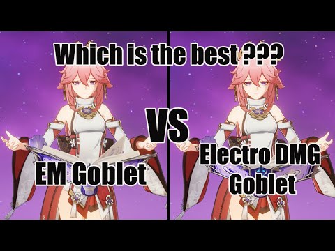 Yae Miko Aggravate EM VS Electro DMG Goblet Build - Genshin impact