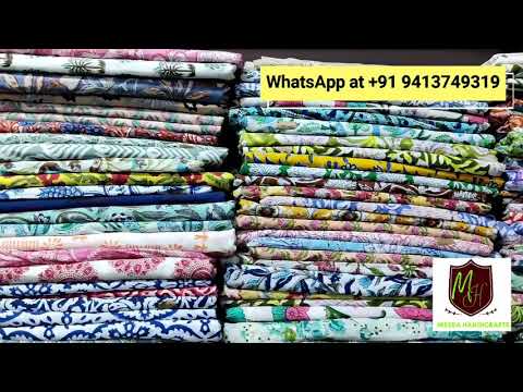 hand block print fabric cotton malmal Print