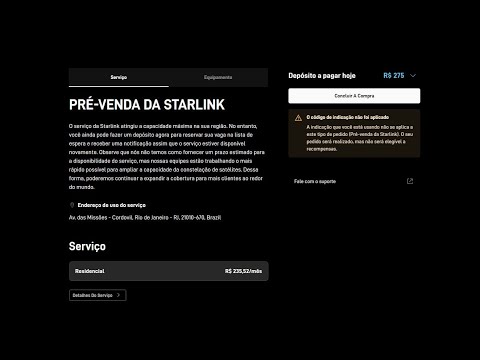 Starlink Pre-Order, Starlink service has reached maximum capacity in your region.