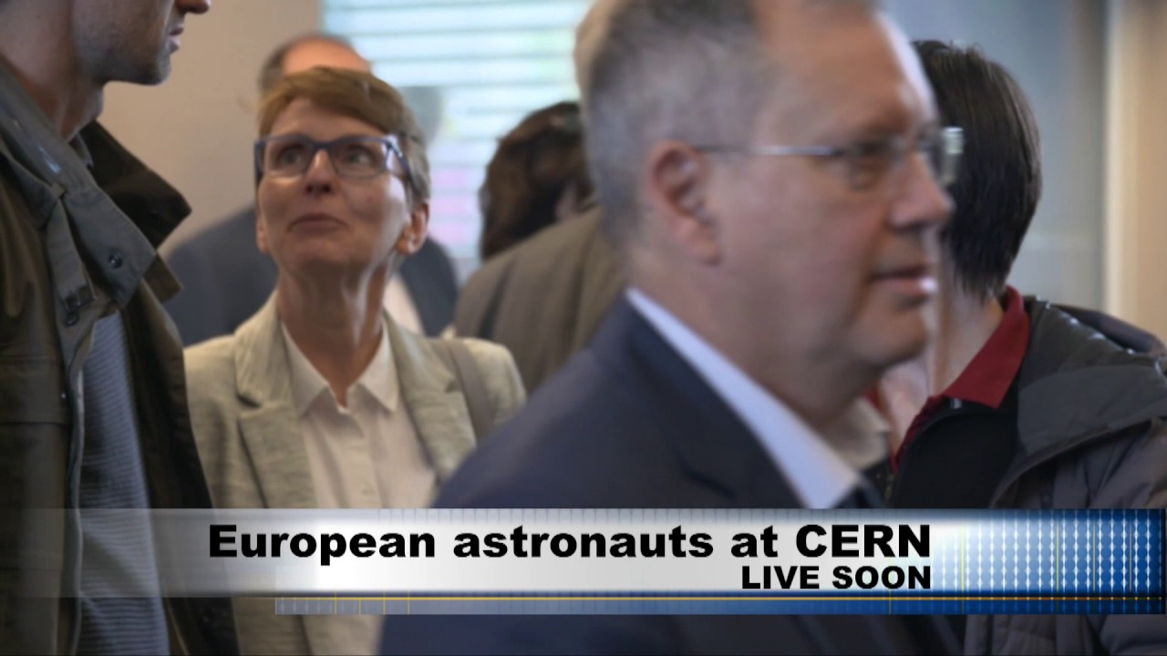 Three European astronauts at CERN Data Centre
