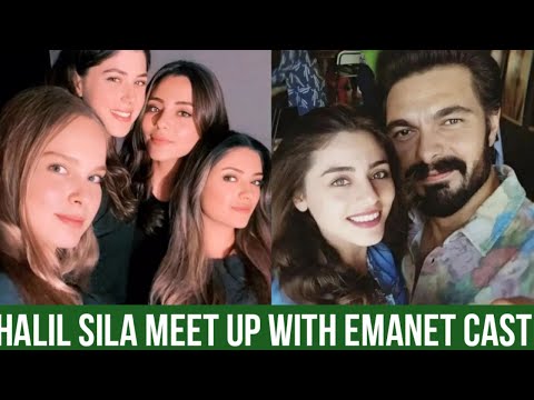 Halil Ibrahim Ceyhan and Sila Turkoglu Meet Up with Emanet Cast