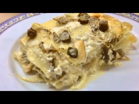 LASAGNA AI CARCIOFI con FINTA BESCIAMELLA ricetta facile - Tutti a Tavola