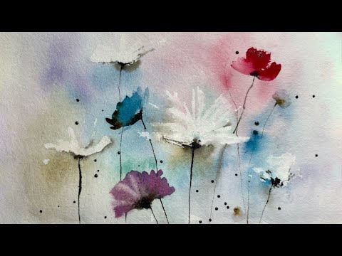 Loose Watercolor Flowers Tutorial | Simple Floral Painting for Beginners