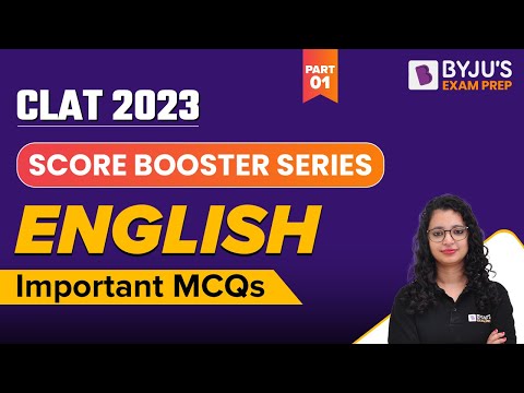 English Practice Questions | CLAT 2023 English Preparation | Part 1 | BYJU’S Exam Prep Video