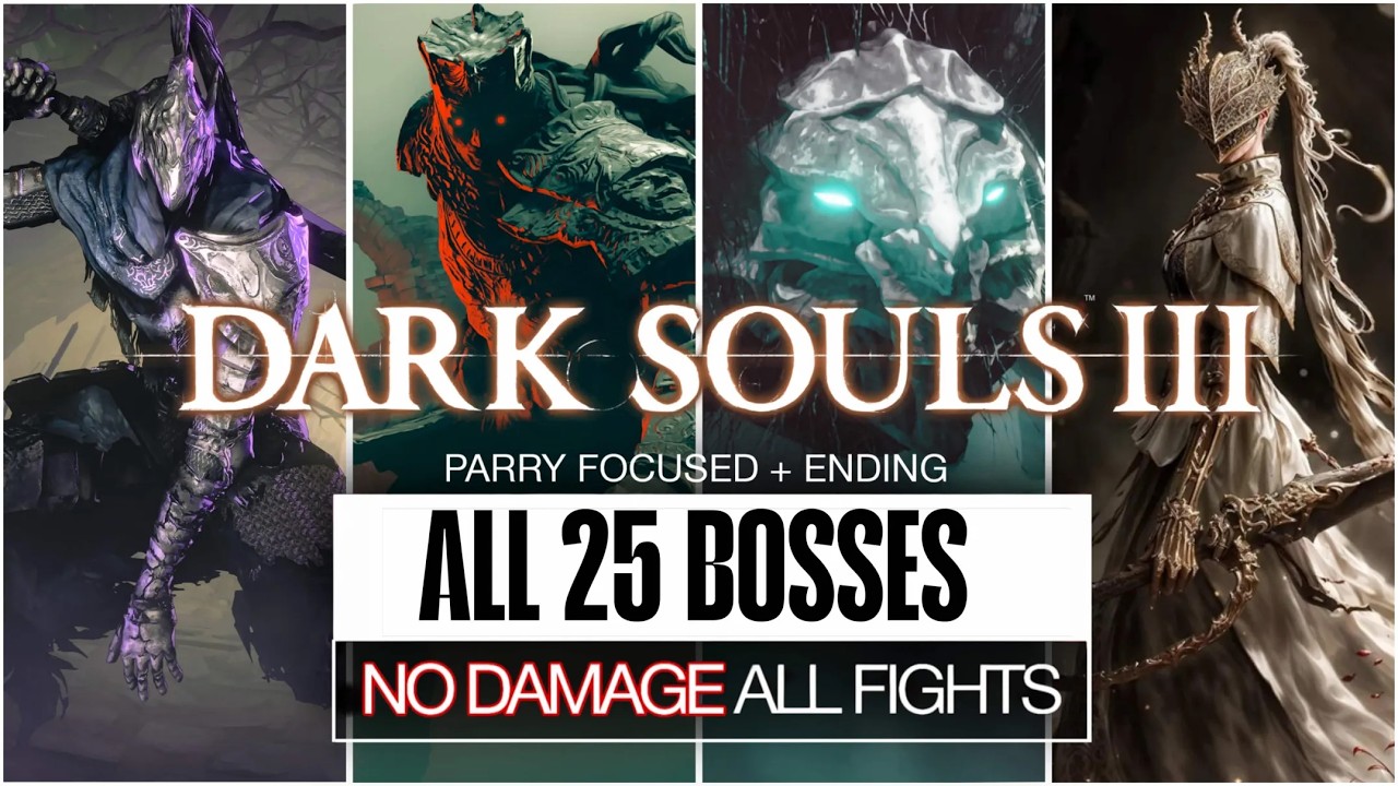 Dark Souls 3 & DLC - All Boss Fights (No Damage) 4K60FPS