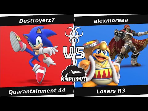 Quarantainment 44 Losers R3 - Destroyerz7 (Sonic) Vs. alexmoraaa (King DDD, Ganon) - SSBU