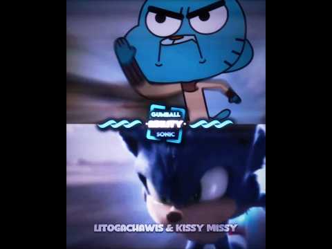 Gumball VS Sonic (Movie) #gumball #tawog #sonic #sonicmovie #edit #wisedit #vs #shorts