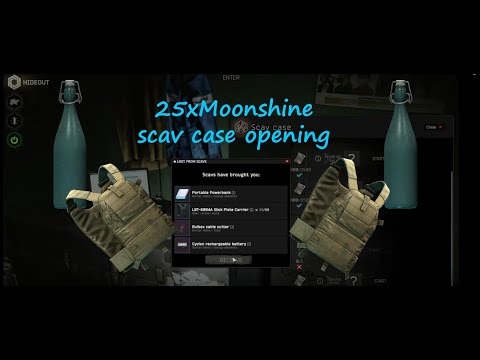Opening 25 Moonshine Scav Cases #tarkov