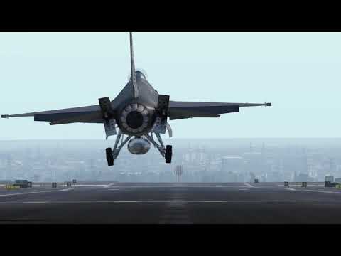 XPLANE 11 F16 Landing LIPA Aviano (short)