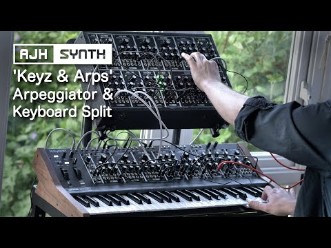 MiniMod Keyz & Arps - Keyboard Split function and Dual Arpeggiator running 2 synth voices