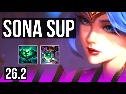 SONA & Jhin vs LEONA & Aphelios (SUP) | Good KDA: 3/1/28 | NA Challenger | 26.2