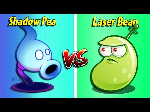 LASER BEAN vs SHADOW PEASHOOTER - Who Will Win? - PvZ 2 Plant vs Plant