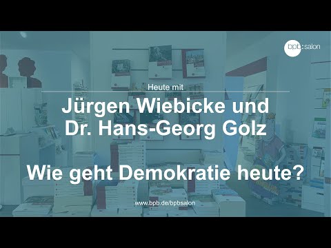 1. bpb:salon: Wie geht Demokratie heute? Mit Jürgen Wiebicke #bpbsalon #frankfurtstreamt