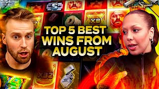 TOP 5 BIG WIN FROM AUGUST 2023 - Slots Stream Gambling Reaction Video Video