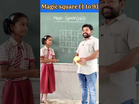 Magic square (1 to 9) / innovative ideas #education #maths #youtubeshorts #school #students #iqtest