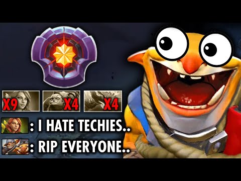MOST HATED HERO GOING MID AGAIN!! MASTER TIER TECHIES DESTROY EVERYONE | Techies Official