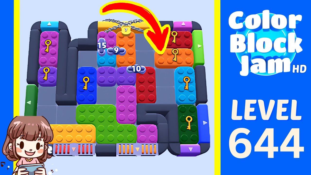 Guía del Nivel 644 - Solución de Color Block Jam
