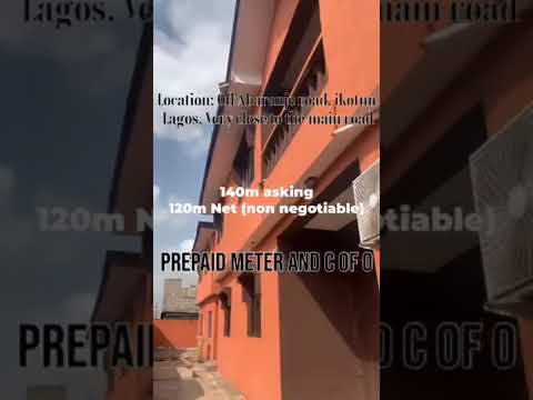 Newly Renovated Block of 8 Flats 📍 Location: Off Abaranje Road, very close to the main road, Lagos