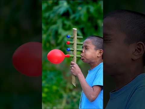DIY Wooden Creations with Colourful Balloons Toys #ideas #shorts