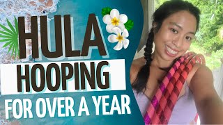 Total Beginner Hula Hoop Story ☀️ Hooping for over a year 💖