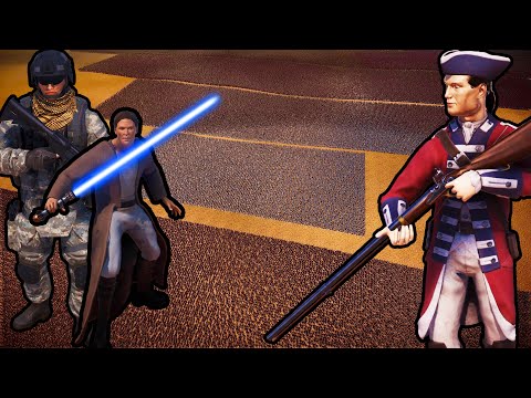 15,000,000 RED COATS vs 150,000 JEDI KNIGHTS + 50,000 MODERN SOLDIERS | UEBS 2
